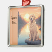 Golden Retriever bij Lake Metalen Ornament (Links)