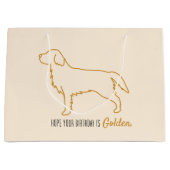 Golden Retriever Birthday Bag Groot Cadeauzakje (Voorkant)