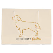 Golden Retriever Birthday Bag Groot Cadeauzakje (Achterkant)