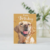 Golden Retriever Birthday Briefkaart (Staand voorkant)