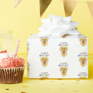 Golden Retriever Birthday Cadeaupapier