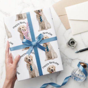 Golden Retriever Birthday Cadeaupapier