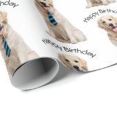 Golden Retriever Birthday Cadeaupapier (Rol Hoek)