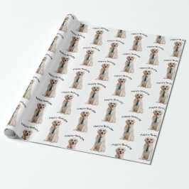Golden Retriever Birthday Cadeaupapier