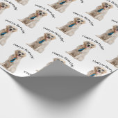 Golden Retriever Birthday Cadeaupapier (Hoek)