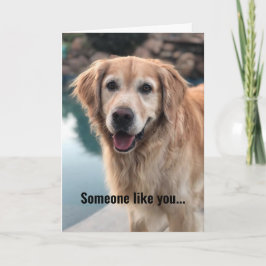 Golden Retriever Birthday Card Bedankkaart