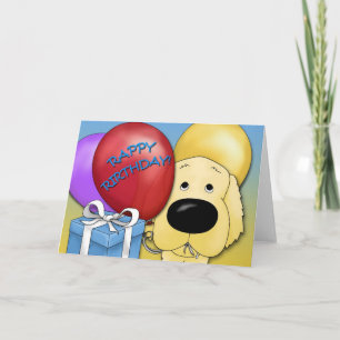 Golden Retriever Birthday Card Kaart