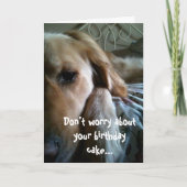 Golden Retriever Birthday Card Kaart (Voorkant)