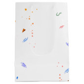 Golden Retriever Birthday Confetti Medium Cadeauzakje (Achterkant)