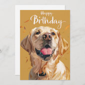 Golden Retriever Birthday Feestdagenkaart (Voorkant / Achterkant)