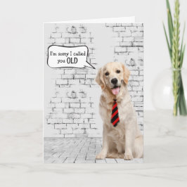 Golden Retriever Birthday Humor Kaart