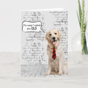 Golden Retriever Birthday Humor Kaart