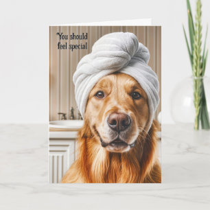 Golden Retriever Birthday Humor Kaart