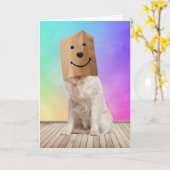 Golden Retriever Birthday Humor Kaart (Gele Bloem)
