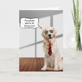 Golden Retriever Birthday Humor Kaart