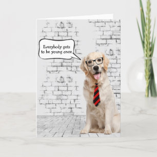 Golden Retriever Birthday Humor Kaart
