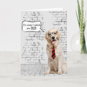 Golden Retriever Birthday Humor Kaart