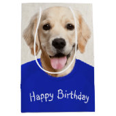 Golden Retriever Birthday Humor Medium Cadeauzakje (Voorkant)
