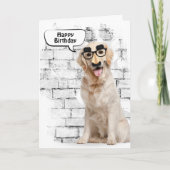 Golden Retriever Birthday Kaart (Voorkant)