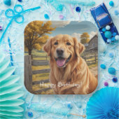 Golden Retriever Birthday Papieren Bordje (Feest)
