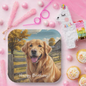 Golden Retriever Birthday Papieren Bordje (Feest)