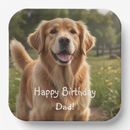 Golden Retriever Birthday Papieren Bordje