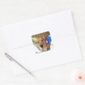 Golden Retriever Birthday Vierkante Sticker (Envelop)