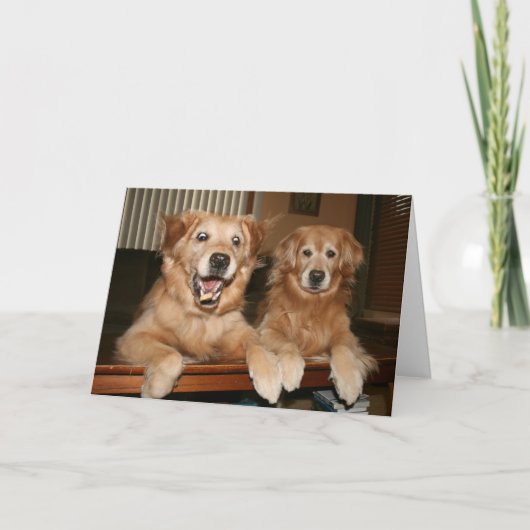Golden Retriever Birthday Wenskaart Kaart (Voorkant)