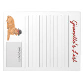 Golden Retriever Black Pet Dog List Notitieblok (Voorkant)