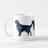 Golden Retriever Black Waterverf Silhouette Koffiemok (Links)