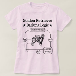 Golden Retriever blaffen logica grappige hond sarc T-shirt