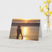 Golden Retriever Blank Photo Card Kaart (Gele Bloem)