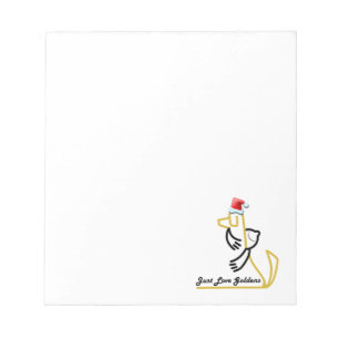 Golden Retriever Blocnote, gewoon liefdesgoden Notitieblok