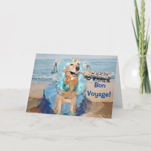 Golden Retriever Bon Voyage Fairy Kaart