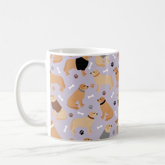 Golden Retriever Bones and Paws Coffee Mug Koffiemok (Links)