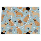 Golden Retriever Bones and Paws Groot Cadeauzakje (Voorkant)