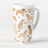 Golden Retriever Bones and Paws Latte Mug Latte Mok (Rechterhoek)