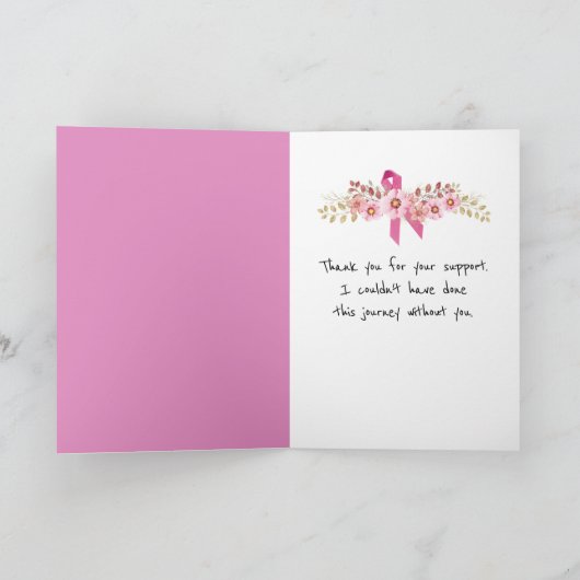 Golden Retriever Borstkanker Overlevende Dank u Kaart (Binnen)