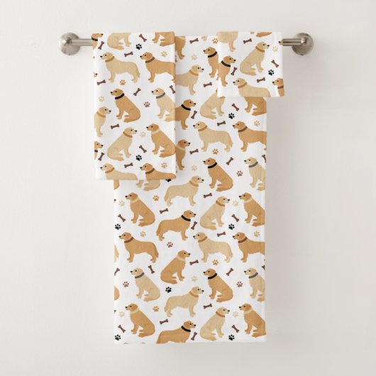 Golden Retriever Botten en paddoekset Bad Handdoek (Insitu)