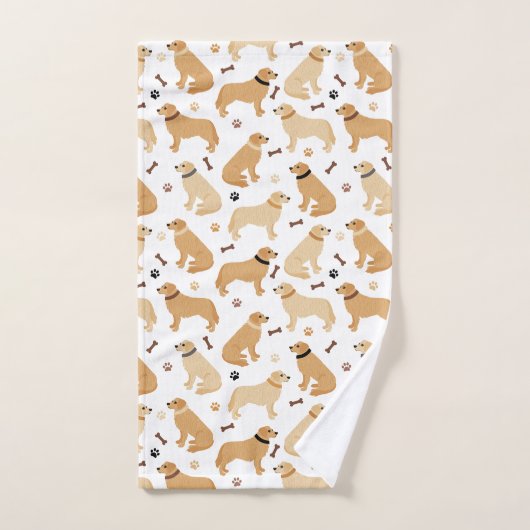 Golden Retriever Botten en paddoekset Bad Handdoek (Handdoek)