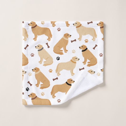 Golden Retriever Botten en paddoekset Bad Handdoek (Wasdoekje)