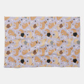 Golden Retriever Botten en Paws Kitchen Towel Theedoek (Horizontaal)