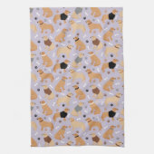 Golden Retriever Botten en Paws Kitchen Towel Theedoek (Verticaal)