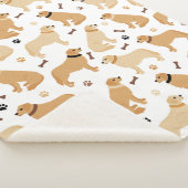 Golden Retriever Botten en Paws Sherpa Blanket Sherpa Deken (3/4)