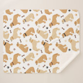 Golden Retriever Botten en Paws Sherpa Blanket Sherpa Deken (Voorkant (horizontaal))