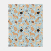 Golden Retriever Botten en pokken Fleece Deken (Voorkant)