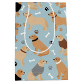 Golden Retriever Botten en pokken Medium Cadeauzakje (Voorkant)