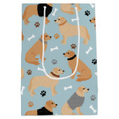 Golden Retriever Botten en pokken Medium Cadeauzakje (Achterkant)