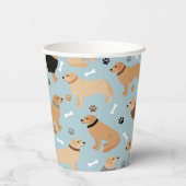 Golden Retriever Botten en pokken Papieren Bekers (Achterkant)