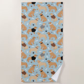 Golden Retriever Botten en pokken Strandlaken (Voorkant)